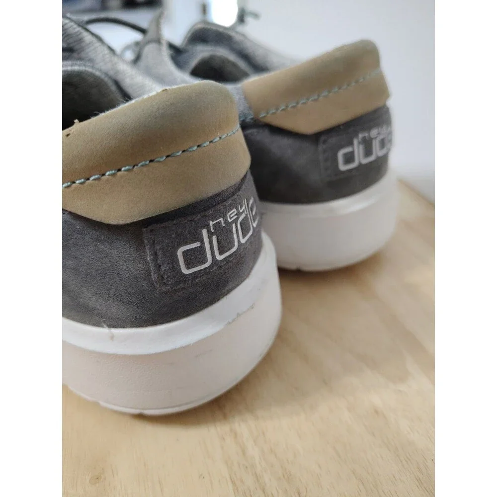 Hey Dude Hugo Stretch Shoes Men's Size: 9 Eu 42 Gray Casual Comfort Slip On